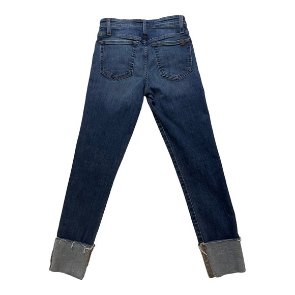 Joe's Jeans Women's Barb Cuff Mid Rise Crop Blue Jeans Size 25 Style 4500371793 - Picture 4 of 11